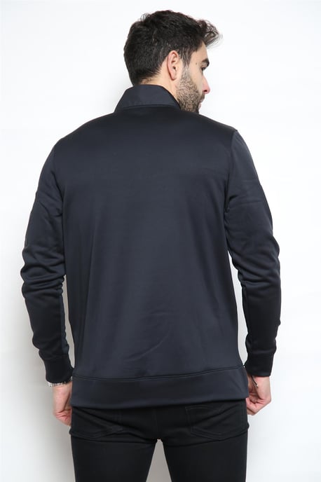Under Armour Chaqueta de chándal con cremallera de un cuarto de tejido polar para hombre en negro - Image 2