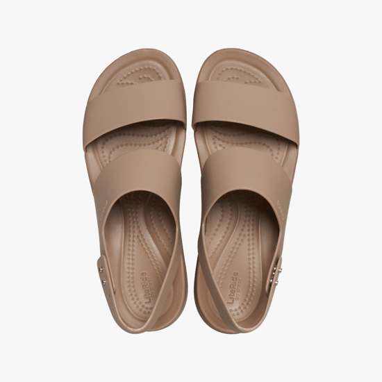 206453-2EL BROOKLYN LOW WEDGE Womens Sandals Latte/Mushroom - Image 3