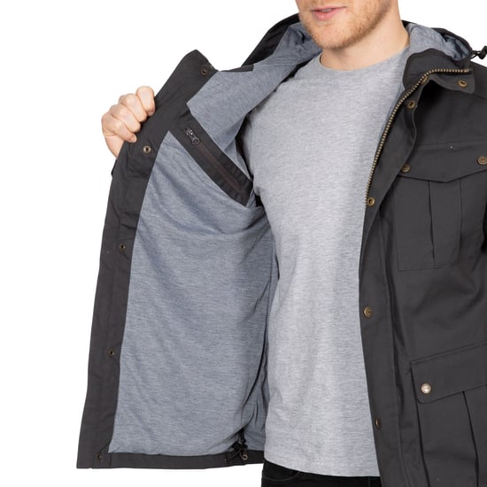 Trespass Mens Raharra Waterproof Jacket (Dark Grey) - Image 3