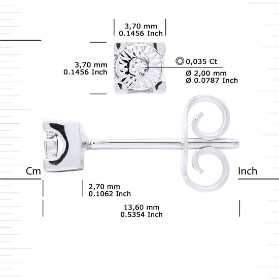 DIADEMA - Earrings with Diamonds - Illusion - White Gold