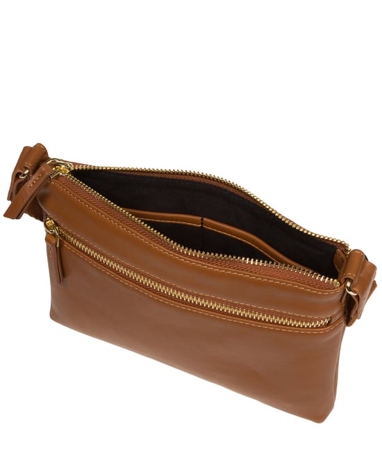 'Nessa' Oak Nappa Leather Cross Body Bag