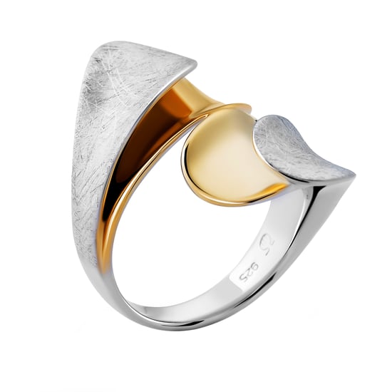 Orphelia Women's 925 Sterling Silver Ring - Silver/Gold ZR-7508 - Image 4