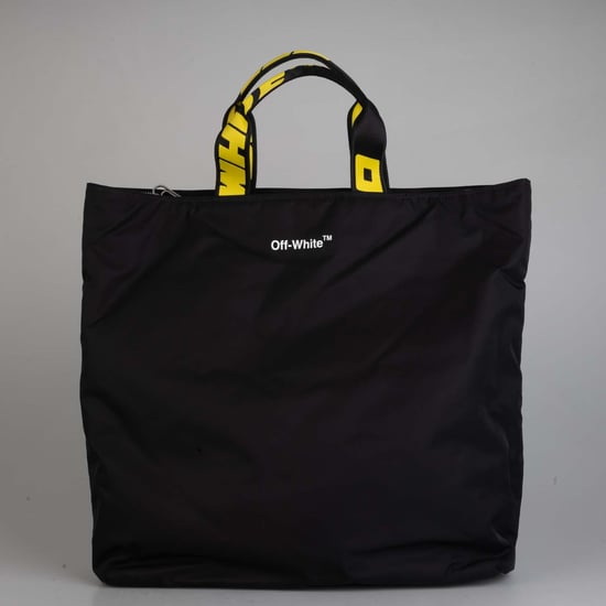 Bolso tote HARDCORE de nailon con asas con logotipo en negro - Image 1