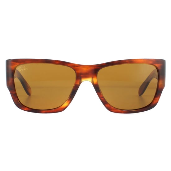 Ray-Ban Sunglasses Nomad RB2187 954/33 Striped Havana Brown B-15