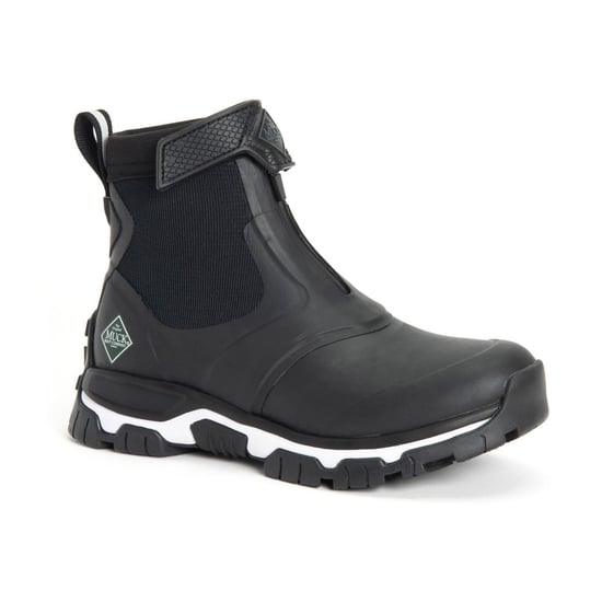 Muck Boots Apex Mid Zip Rubber Black/White Wellington Boots - Image 1