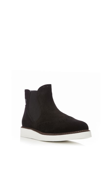 'Cheena' Black Suede Ankle Boots