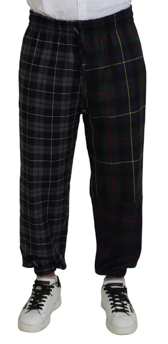 Pantalones Jogger de Lana A cuadros - Image 1