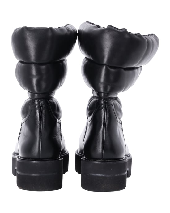 Stuart Weitzman Tyler Quilted Ankle Boots in Black Leather - Image 4