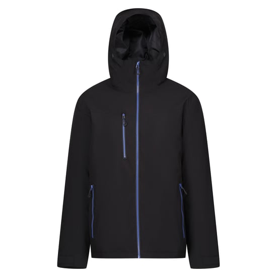 Regatta Mens Navigate Insulated Waterproof Jacket (Black/New Royal) - Image 1