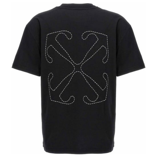 Off-White Embroidered Stitch Arrow Black T-Shirt