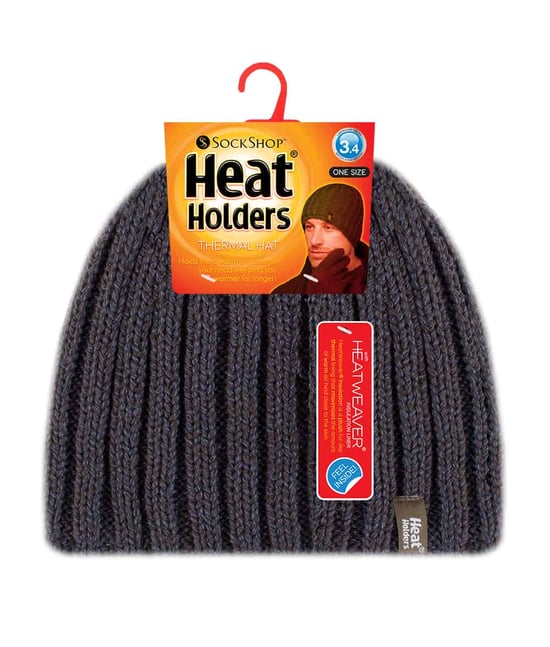 Heat Holders - Gorro de invierno acanalado con forro polar para hombre - Image 2