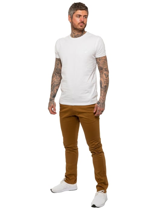 Enzo | Jeans Chino Elásticos Slim Fit para Hombre - Marrón - Image 5