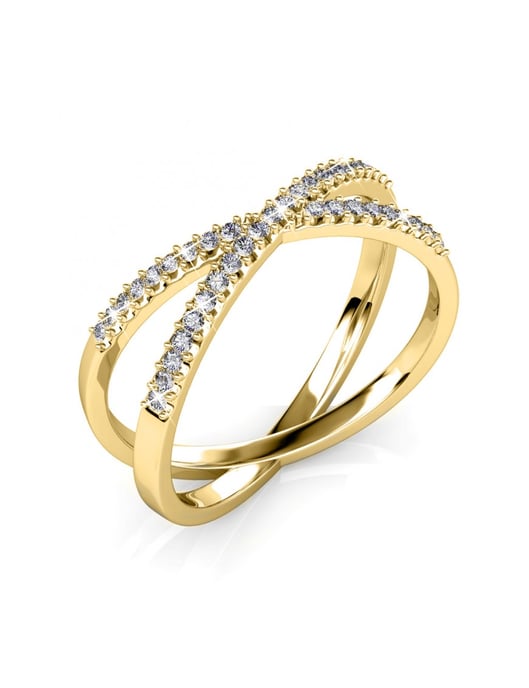 Anillo X - Oro y Cristal - Image 3