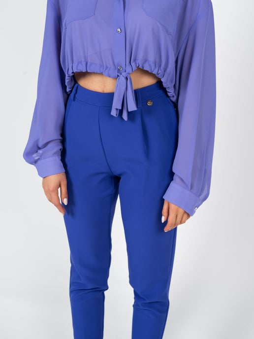 Rebel Queen by Liu Jo Pantalones Carota de mujer azul - Image 4