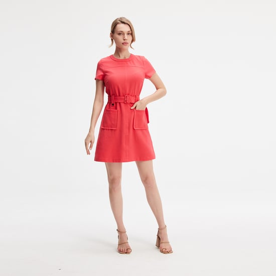 Patch pockets short dress - Image 4