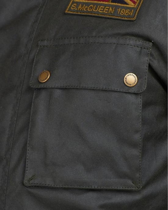 Chaqueta de Cera para Hombres Barbour International Workers - Image 6