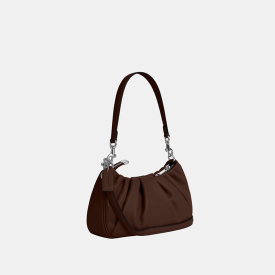 Teri Shoulder Bag in Smooth Leather with Ruching