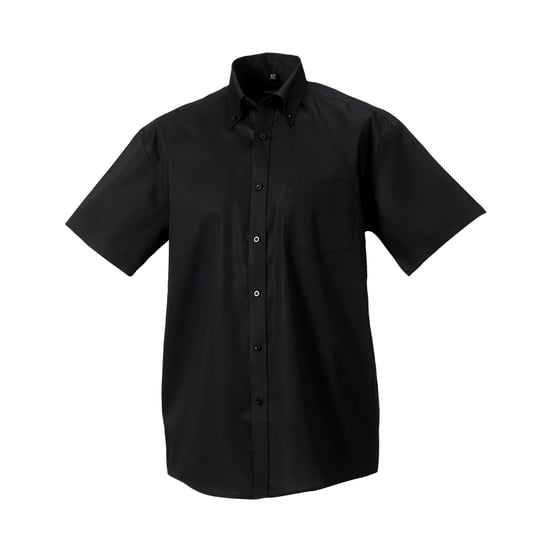 Russell Collection Mens Ultimate Short-Sleeved Shirt (Black) - Image 1