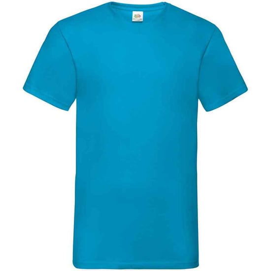 Fruit of the Loom Mens Valueweight V Neck T-Shirt (Azure Blue) - Image 1