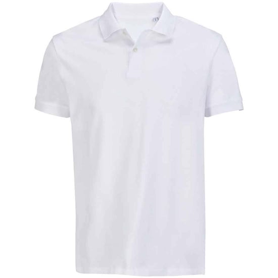 SOLS Unisex Adult Pacific Pique Twin Needle Stitch Polo Shirt (White) - Image 1