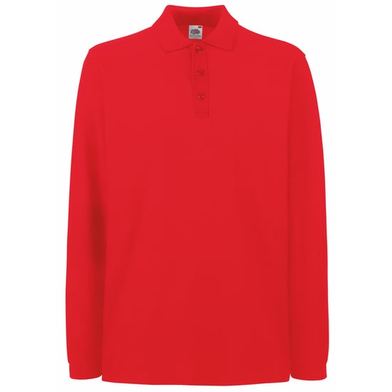 Fruit Of The Loom Mens Premium Long Sleeve Polo Shirt - Image 1