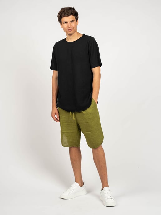 Xagon Man Bermudas Lino del hombre verde - Image 2