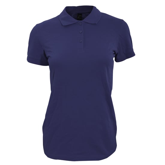 SOLS Womens/Ladies Perfect Pique Short Sleeve Polo Shirt (French Navy) - Image 1