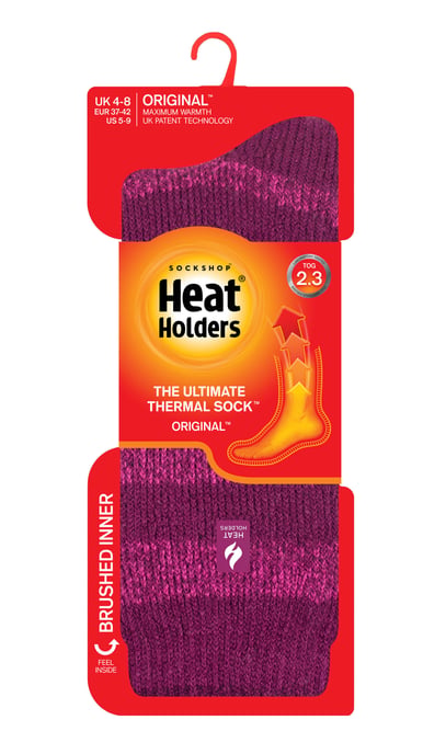 Calentadores - Calcetines térmicos de invierno para mujer | Calcetines de interior y exterior | Calcetines de peluche | Regalos para mujer - Fucsia oscuro / Berry (Tuscuny) - Image 2