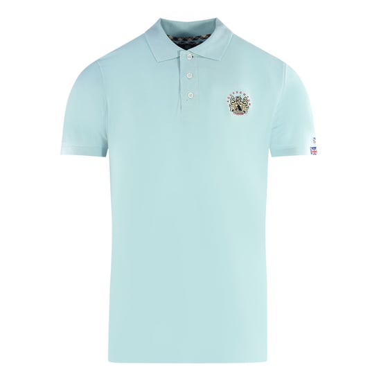 Polo azul claro con escudo de Aquascutum London - Image 1