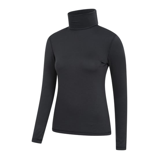 Mountain Warehouse Womens/Ladies Keep The Heat Isotherm Roll Neck Base Layer Top (Black) - Image 3