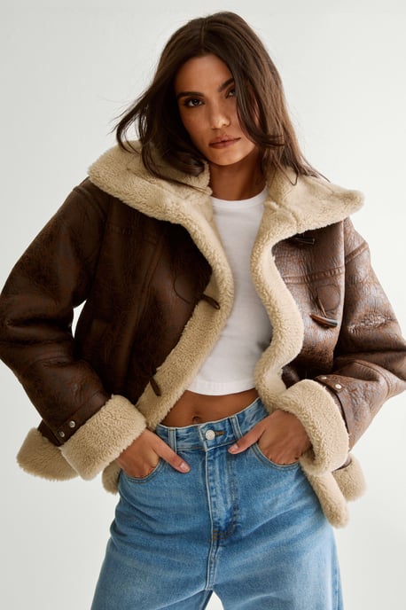 Duffle Front Bonded Fur Aviator