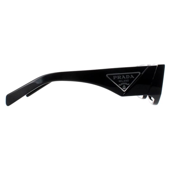 Prada Rectangle Unisex Black Dark Grey PR09ZS
