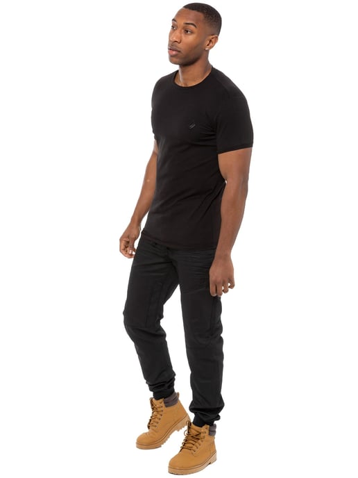 Enzo| Pantalones vaqueros con puños para hombre - Negro - Image 5