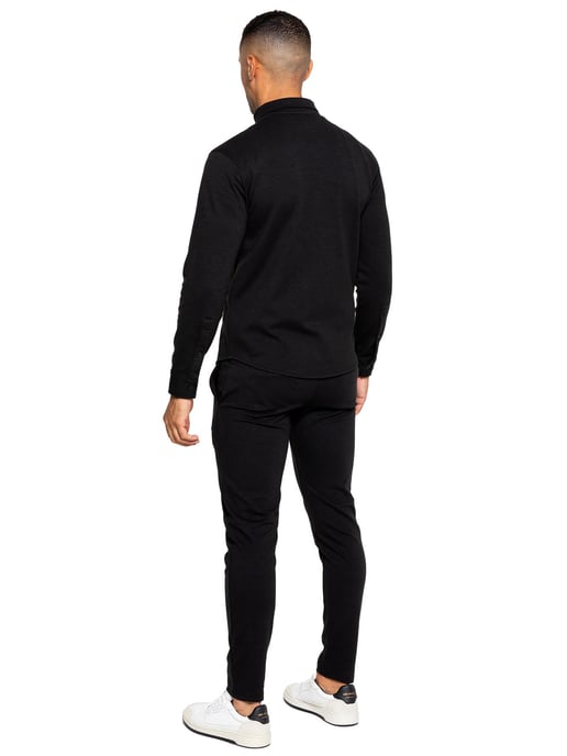 Enzo | Conjunto de chándal con sobrecamisa para hombre - Negro - Image 3