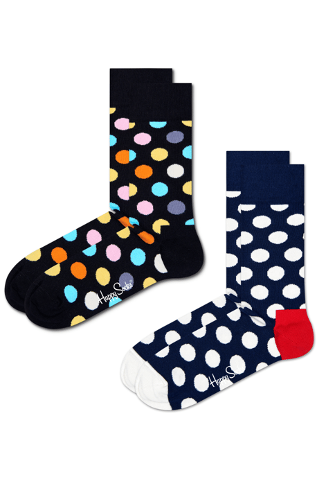 Happy Socks 2 Pack Men's Classic Big Dot Sock in Polka Dot/Multi - Image 1
