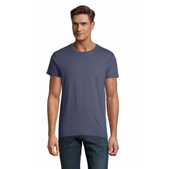 SOLS Mens Pioneer Organic Cotton T-Shirt (Denim) - Image 1