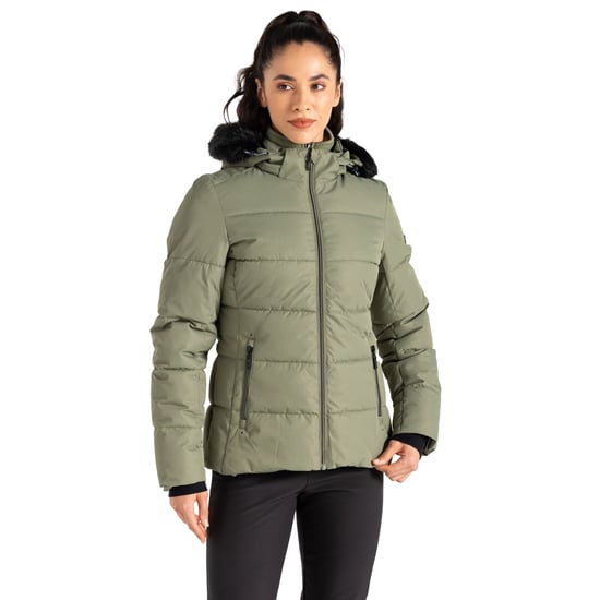 Dare 2B Womens/Ladies Glamorize V Ski Jacket (Olivine Green) - Image 4