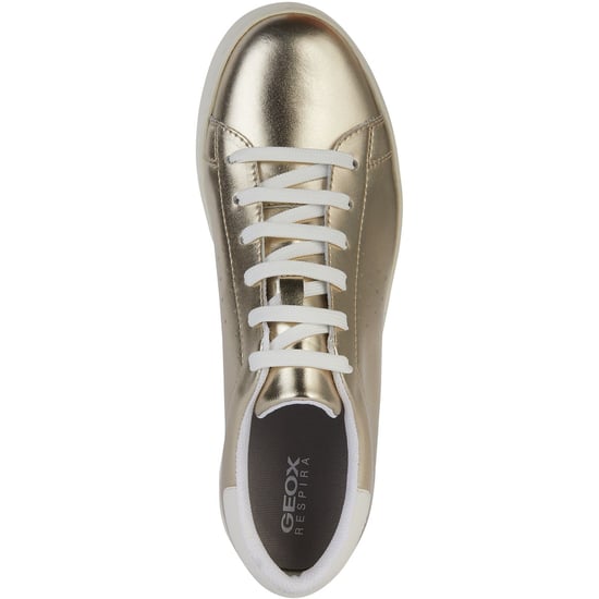 Geox D Jaysen B Leather Women's Light Gold/Optic White Trainers - Image 4