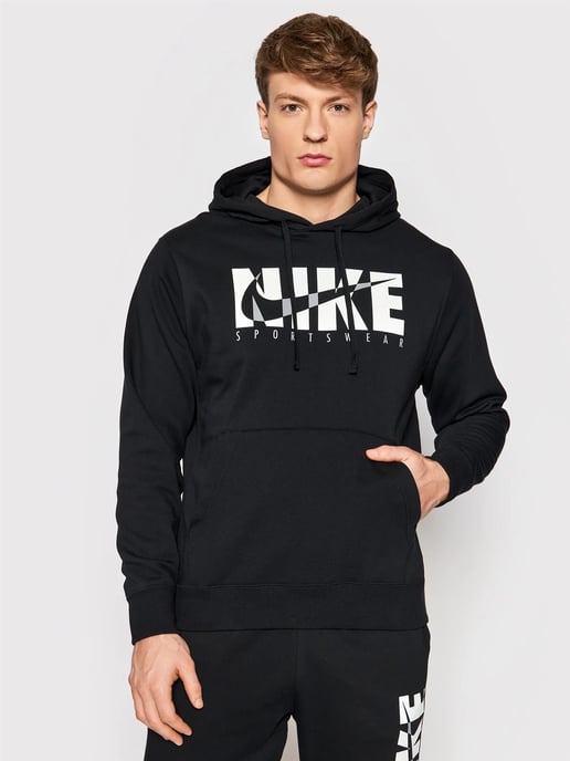Sudadera con capucha de tejido polar en negro Sportswear para hombre Nike - Image 1