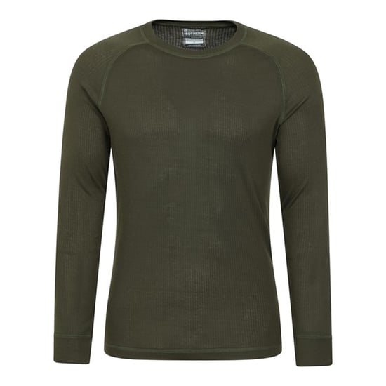Mountain Warehouse Mens Talus Round Neck Long-Sleeved Thermal Top (Khaki Green)