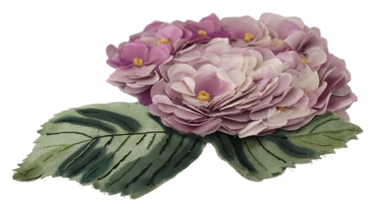 Broche para mujer en tono dorado con flores moradas de Dolce & Gabbana - Image 3