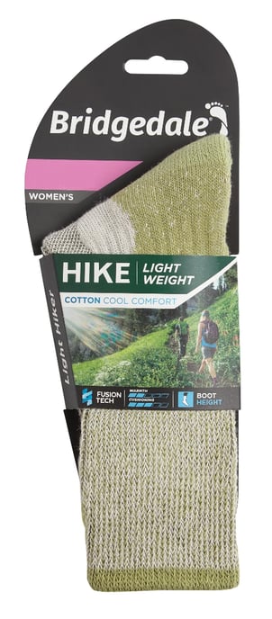 Bridgedale - Calcetines de algodón ligeros para mujer -Spring Green - Image 2