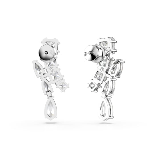 Swarovski 'Matrix' Women's Base Metal Drop Earrings - Silver 5700418 - Image 4