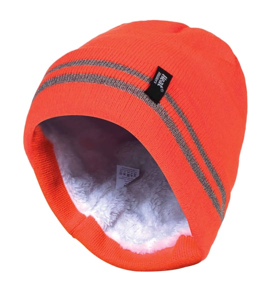Gorro reflectante de alta visibilidad para hombre en naranja y amarillo - Image 1