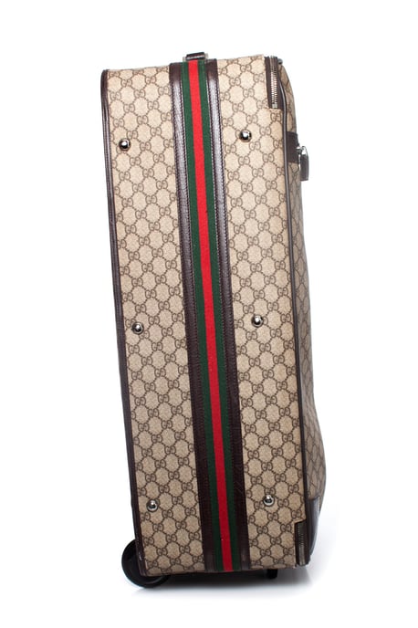 GG canvas suitcase in brown - Image 4