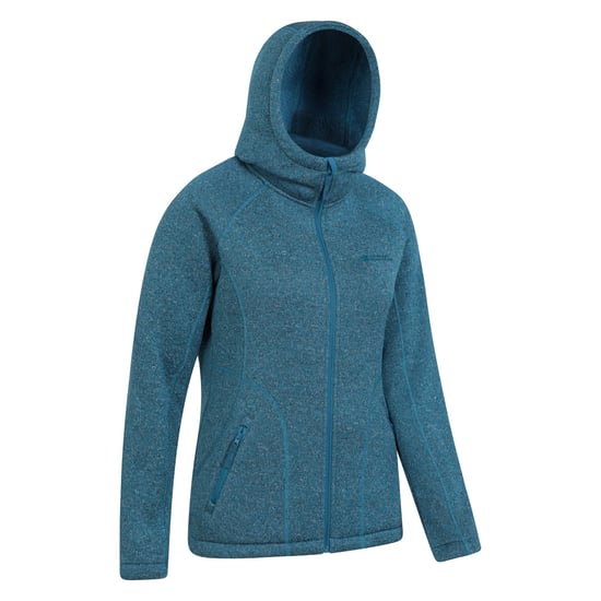 Mountain Warehouse Womens/Ladies Nevis Faux Fur Lined Full Zip Hoodie (Teal) - Image 3