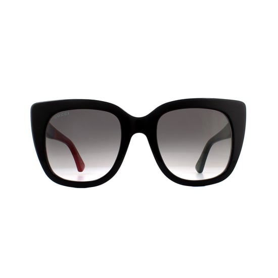 Gafas de sol Gucci GG0163SN 003 Negro con degradado marrón rojo y verde - Image 1