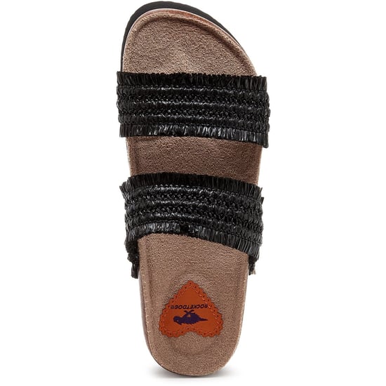 Rocket Dog Aruba Raffia Textile Women's Black Sandals - Image 5