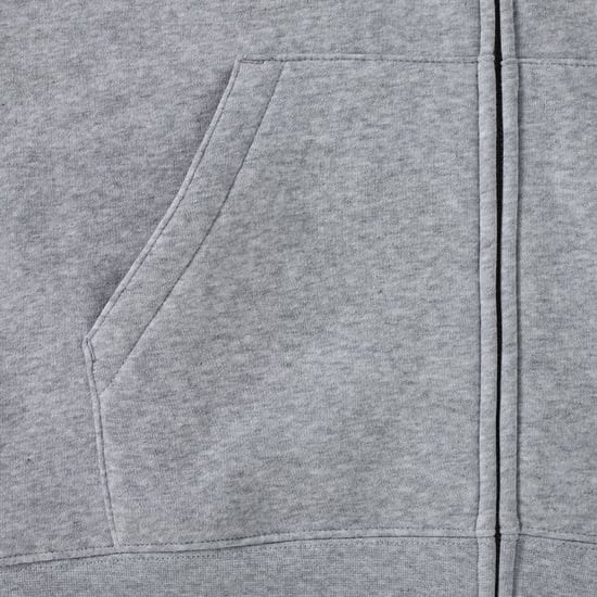 Russell Mens Authentic Full Zip Hooded Sweatshirt / Hoodie (Light Oxford) - Image 4