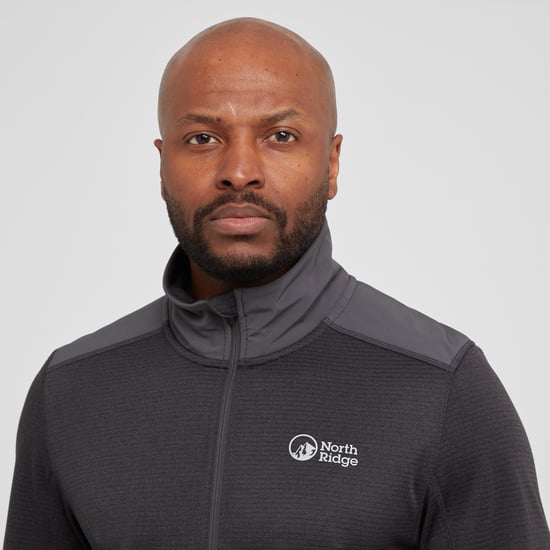 North Ridge Men's Fast Lightweight & Stretchy Half Zip Fleece, Active Fit Mid-layer